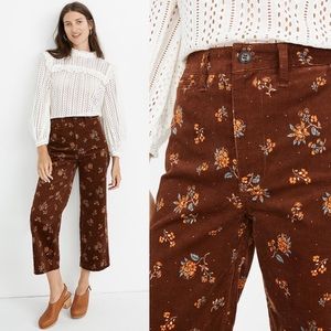 [ nwt ] Madewell Emmett Mumbai Floral Crop Pants